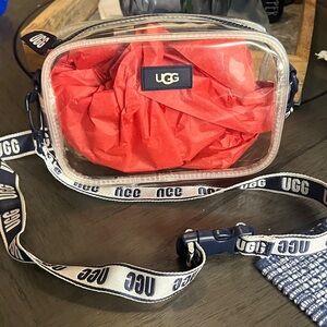 UGG Transparent Belt Bag with Navy accents